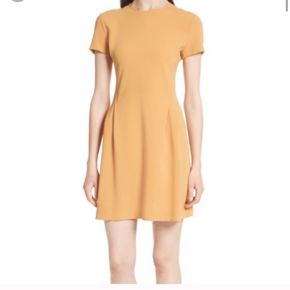 Theory mustard yellow corset admiral crepe dress